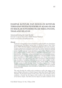 dampak konflik dan resolusi konflik terhadap sistem pendidikan