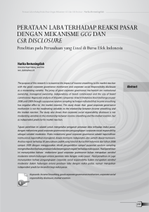 perataan laba terhadap reaksi pasar dengan mekanisme gcg dan