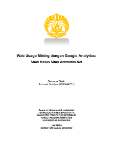 Web Usage Mining dengan Google Analytics
