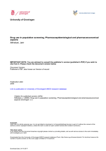 University of Groningen Drug use in population screening