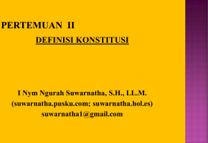 definisi konstitusi - Suwarnatha