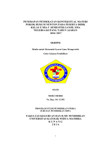 penerapan pendekatan kontekstual materi pokok hukum newton