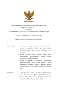 peraturan menteri kesehatan republik indonesia nomor 40 tahun