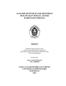 analisis potensi pajak restoran di kawasan wisata