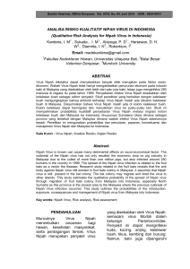 ANALISA RISIKO KUALITATIF NIPAH VIRUS DI
