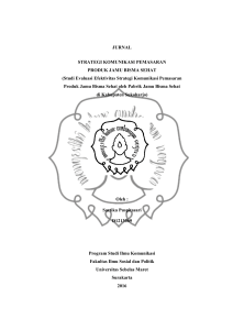 JURNAL STRATEGI KOMUNIKASI PEMASARAN PRODUK JAMU