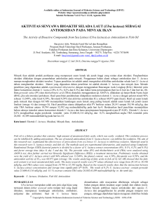 AKTIVITAS SENYAWA BIOAKTIF SELADA LAUT - E