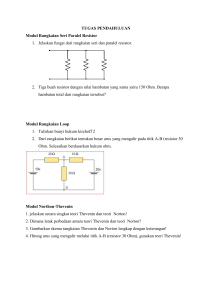 TUGAS PENDAHULUAN Modul Rangkaian Seri Paralel Resistor 1
