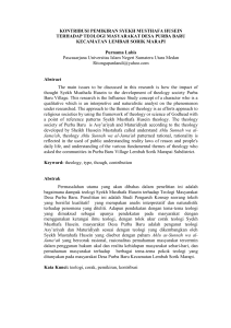 KONTRIBUSI PEMIKIRAN SYEKH MUSTHAFA - Jurnal UIN-SU