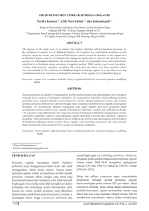 117 SIKAP KONSUMEN TERHADAP BERAS ORGANIK Northa