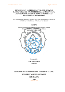 penggunaan material batu kapur sebagai lapisan subbase course