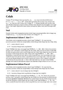 Soal Implementasi dalam C dan C++ Implementasi dalam Pascal