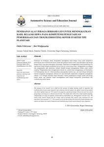 Automotive Science and Education Journal