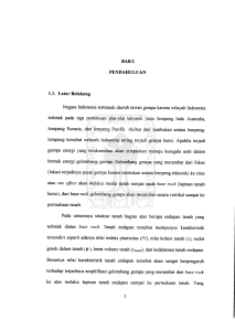 lempang Eurasia, dan lempeng Pasifik. Akibat dari tumbukan antara