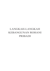 LANGKAH-LANGKAH KEBANGUNAN ROHANI PRIBADI