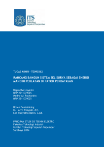 rancang bangun sistem sel surya sebagai energi mandiri perlatan di