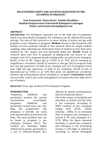 RELATIONSHIP PARITY AND AGE WITH GRADATIONS OF PRE