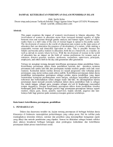 DAMPAK KETERLIBATAN PEREMPUAN DALAM PENDIDIKAN