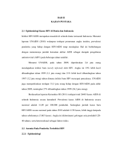 BAB II KAJIAN PUSTAKA 2.1 Epidemiologi Kasus HIV di Dunia dan