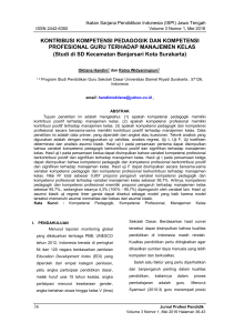 KONTRIBUSI KOMPETENSI PEDAGOGIK DAN