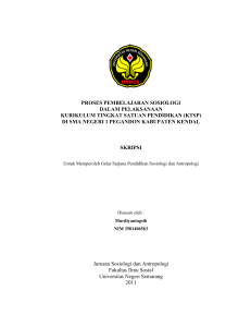 PROSES PEMBELAJARAN SOSIOLOGI DALAM PELAKSANAAN