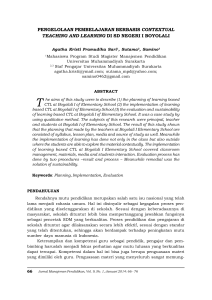 pengelolaan pembelajaran berbasis contextual teaching and