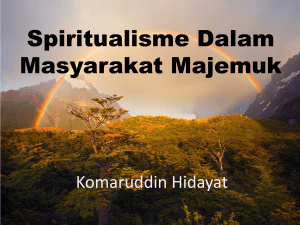 Spiritualisme dalam Masyarakat Majemuk