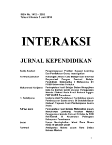 interaksi - Fakultas Keguruan dan Ilmu Pendidikan