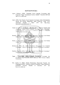 Penerapan Good Corporate Governance pada Perguruan Tinggi.