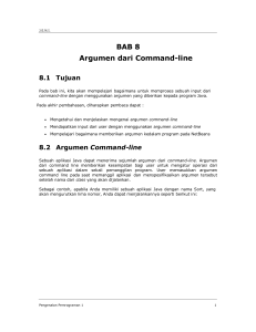 BAB 8 Argumen dari Command-line