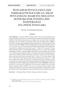 pengaruh penyuluhan gizi terhadap pengetahuan, sikap