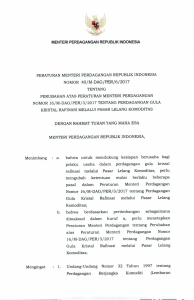 peraturan menteri perdagangan republik indonesia nomor 40/m