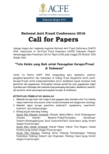 Call for Papers - ACFE Indonesia
