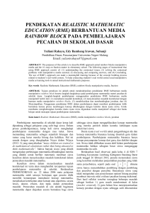 pendekatan realistic mathematic education (rme)