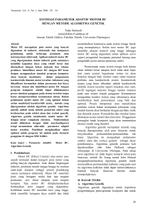 Estimasi Parameter Adaptif Motor DC - E