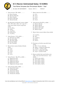 K13 Revisi Antiremed Kelas 10 KIMIA