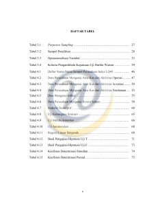 DAFTAR TABEL Tabel 3.1 Purposive Sampling