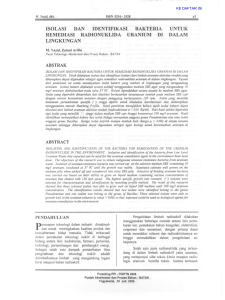 identifikasi bakteria uranium di isolasi dan - ANSN