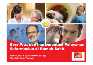 Best Practice Implementasi Pelayanan Kefarmasian di Rumah Sakit