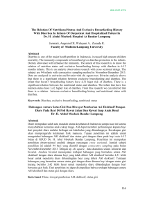 The Relation Of Nutritional Status And Exclusive