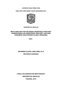 hipertensi, penyakit jantung koroner, dan stroke