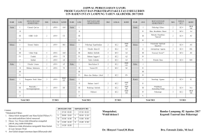 Mengetahui, Bandar Lampung, 02 Agustus 2017 Wakil dekan I