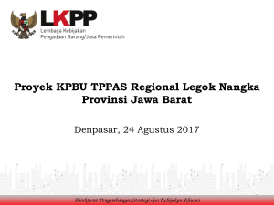 Proyek KPBU TPPAS Regional Legok Nangka Provinsi Jawa Barat