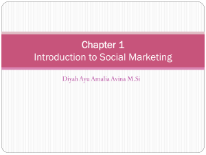 Chapter 1 Introduction to Social Marketing