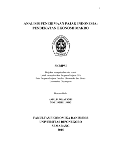 analisis penerimaan pajak indonesia: pendekatan