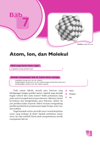 Atom, Ion, dan Molekul