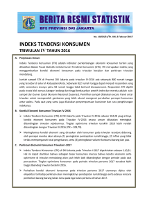indeks tendensi konsumen - BPS Provinsi DKI Jakarta