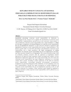 kewajiban hukum tanggung jawab sosial perusahaan