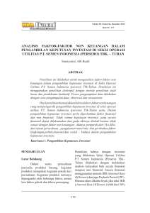 analisis faktor-faktor non keuangan dalam pengambilan keputusan