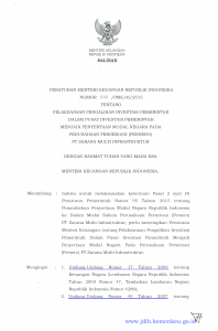 Peraturan Menteri Keuangan Nomor 232/PMK. 06/2015